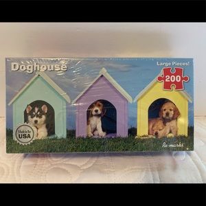 Large 200 Piece Adorable Doghouse Puzzle NEW